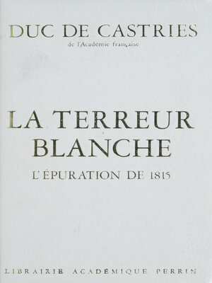 cover image of La Terreur blanche